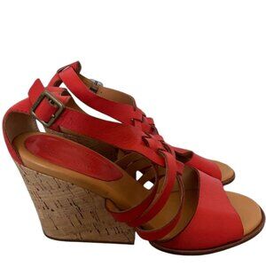Kork-Ease Adelaide Wedge Heel Sandals In Red Size 9